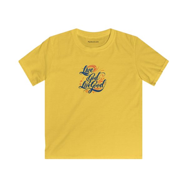 LIVE GOD LIVE GOOD Kids Softstyle Tee TM - Image 3