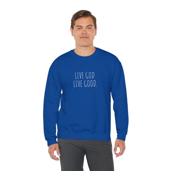 Unisex Heavy Blend Crewneck Sweatshirt LIVE GOD LIVE GOOD TM - Image 42