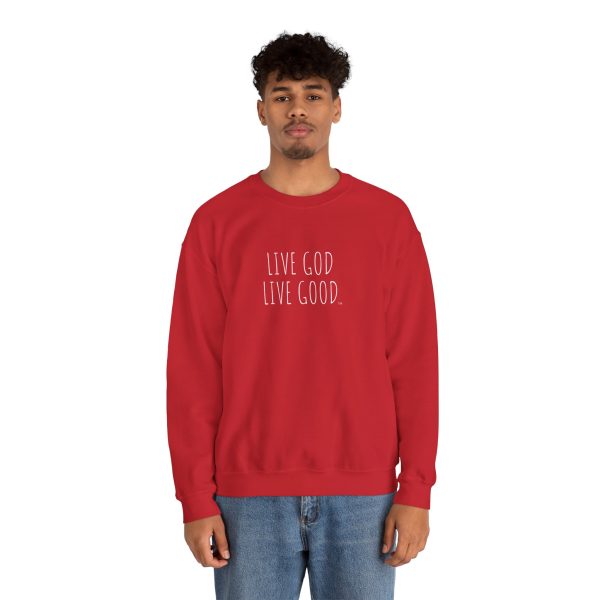 Unisex Heavy Blend Crewneck Sweatshirt LIVE GOD LIVE GOOD TM - Image 29