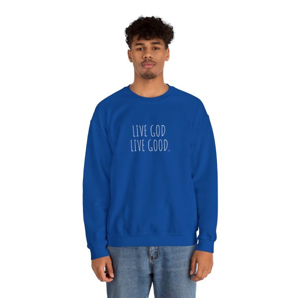 Unisex Heavy Blend Crewneck Sweatshirt LIVE GOD LIVE GOOD TM - Image 41