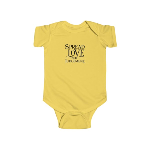 Infant Fine Jersey Bodysuit Spread Love Not Judgement TM - Image 7