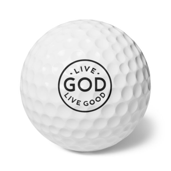 Golf Balls, 6pcs LIVE GOD LIVE GOOD TM - Image 2