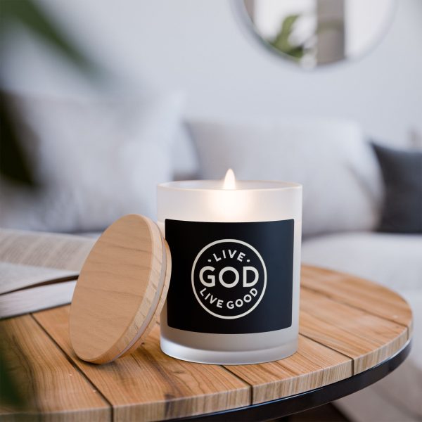 Scented Frosted Glass Candle, 11oz LIVE GOD LIVE GOOD - Image 20