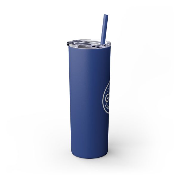 Cup Skinny Tumbler with Straw, 20oz LIVE GOD LIVE GOOD TM - Image 38