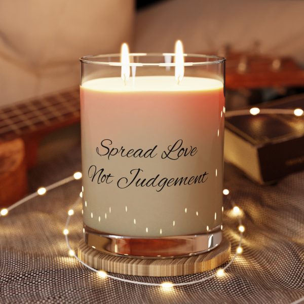 Scented Candle - Full Glass, 11oz Spread Love Not Judgement TM