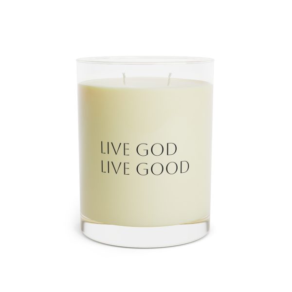 Scented Candle - Full Glass, 11oz LIVE GOD LIVE GOOD TM - Image 2