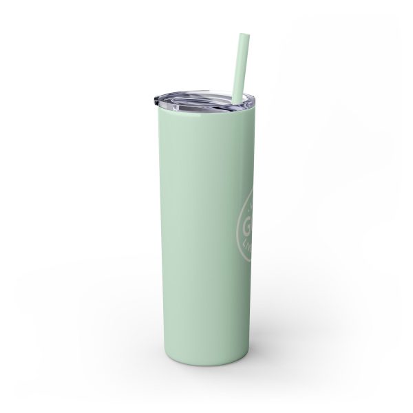 Cup Skinny Tumbler with Straw, 20oz LIVE GOD LIVE GOOD TM - Image 30