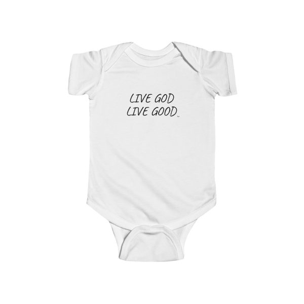 Infant Fine Jersey Bodysuit LIVE GOD LIVE GOOD TM - Image 3