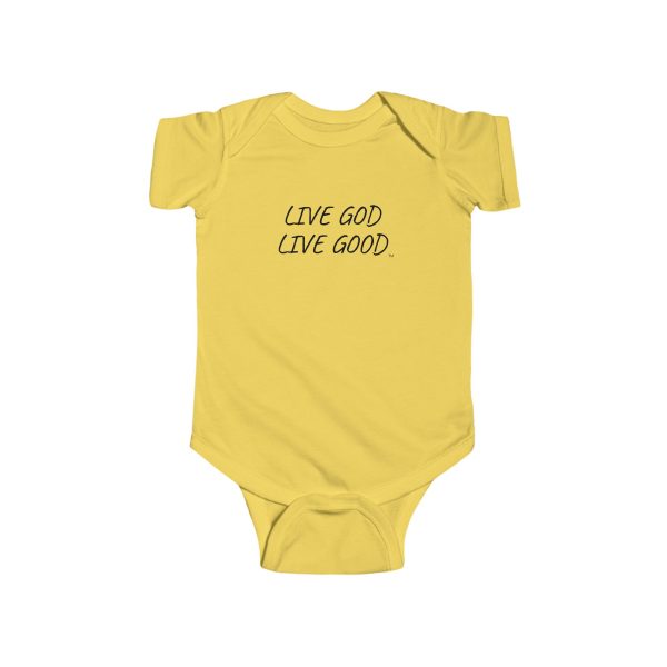 Infant Fine Jersey Bodysuit LIVE GOD LIVE GOOD TM - Image 7