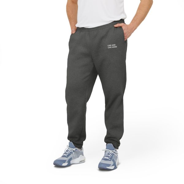 adidas Unisex Fleece Joggers LIVE GOD LIVE GOOD TM - Image 4