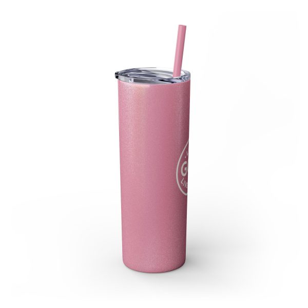 Cup Skinny Tumbler with Straw, 20oz LIVE GOD LIVE GOOD TM - Image 46