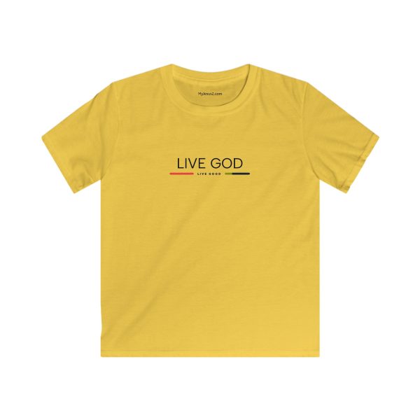 Kids Softstyle Tee LIVE GOD LIVE GOOD TM - Image 5