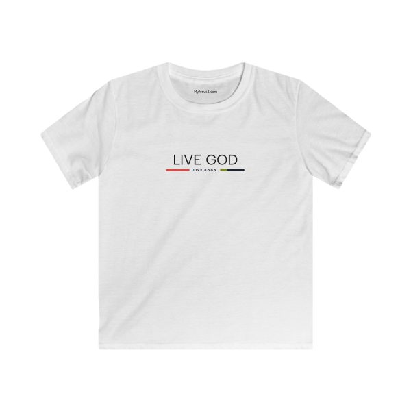 Kids Softstyle Tee LIVE GOD LIVE GOOD TM - Image 3