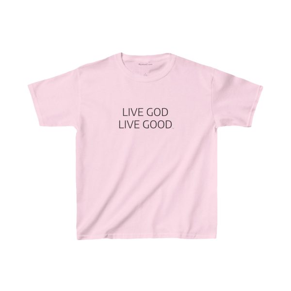 LIVE GOD LIVE GOOD Kids Heavy Cotton Tee Black Letters TM - Image 11