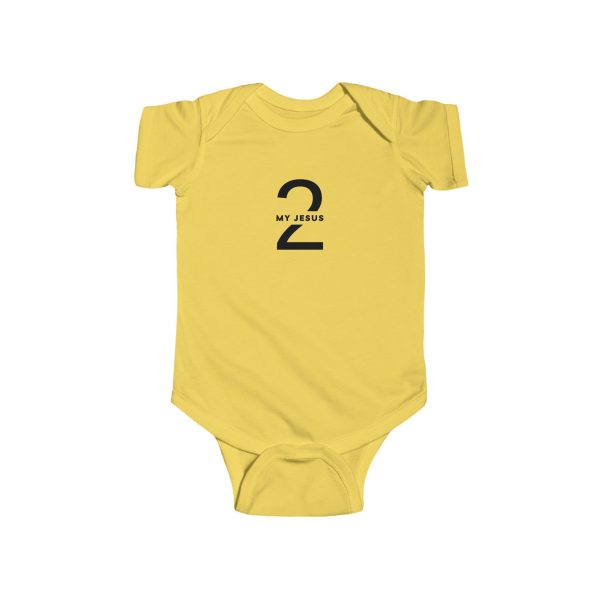 Infant Fine Jersey Bodysuit My Jesus 2 Logo TM - Image 5