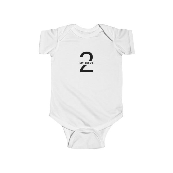 Infant Fine Jersey Bodysuit My Jesus 2 Logo TM - Image 3