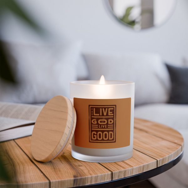 Scented Frosted Glass Candle, 11oz LIVE GOD LIVE GOOD TM