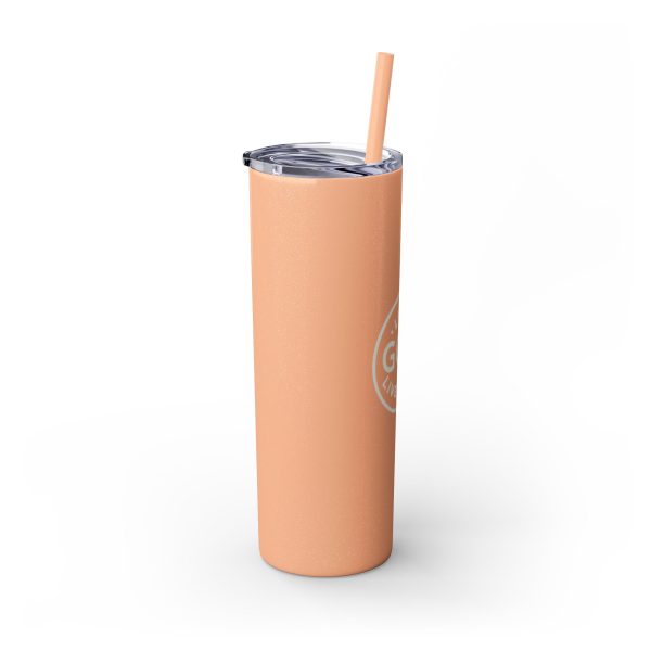 Cup Skinny Tumbler with Straw, 20oz LIVE GOD LIVE GOOD TM - Image 22