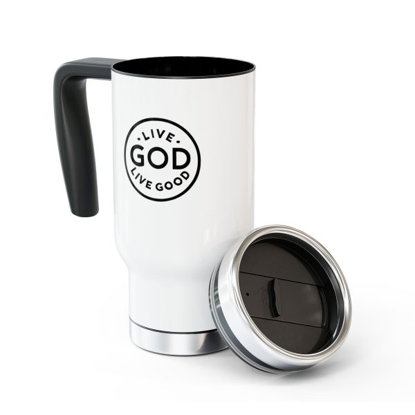 Cup Stainless Steel Travel Mug with Handle, 14oz LIVE GOD LIVE GOOD TM - Image 2