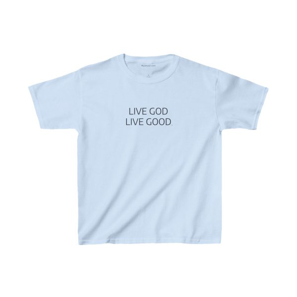 LIVE GOD LIVE GOOD Kids Heavy Cotton Tee Black Letters TM