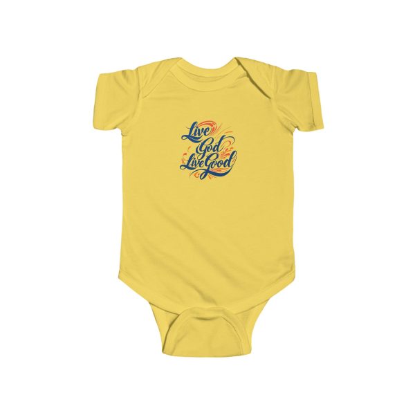 Infant Fine Jersey Bodysuit LIVE GOD LIVE GOOD TM - Image 5