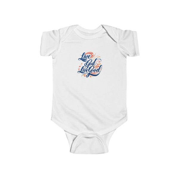 Infant Fine Jersey Bodysuit LIVE GOD LIVE GOOD TM - Image 3