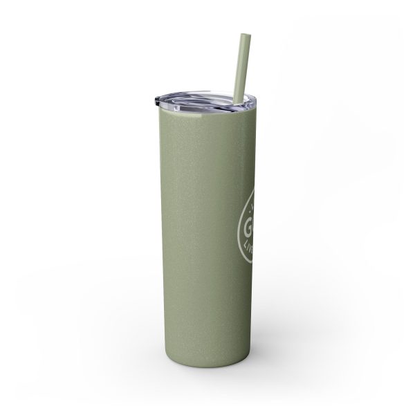 Cup Skinny Tumbler with Straw, 20oz LIVE GOD LIVE GOOD TM - Image 26