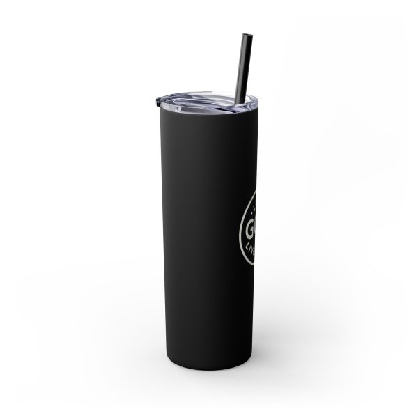 Cup Skinny Tumbler with Straw, 20oz LIVE GOD LIVE GOOD TM - Image 2