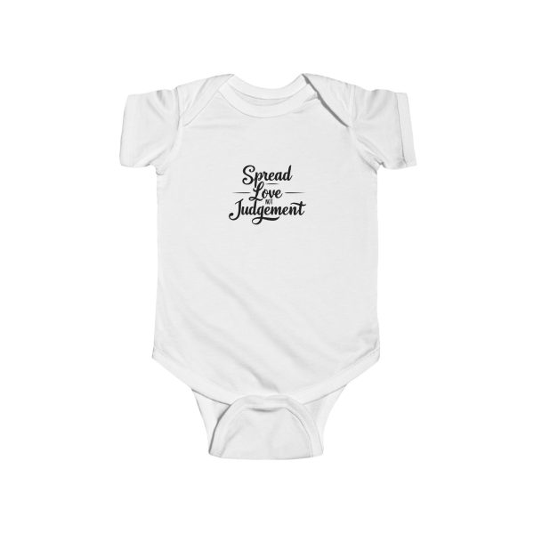 Infant Fine Jersey Bodysuit Spread Love Not Judgement TM - Image 3