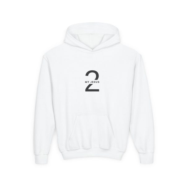 Heavy Blend Kids Hooded Sweatshirt My Jesus 2 Logo TM