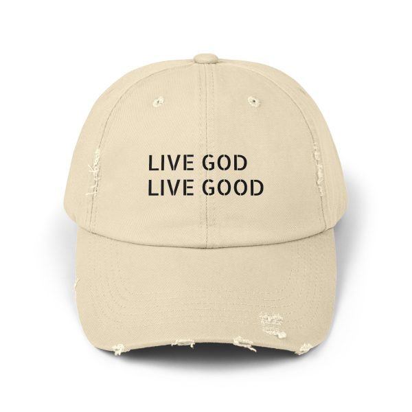 A Hat Distressed LIVE GOD LIVE GOOD TM - Image 5