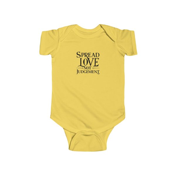 Infant Fine Jersey Bodysuit Spread Love Not Judgement TM - Image 5