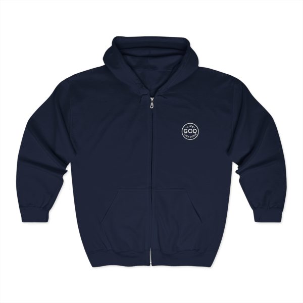 Unisex Blend Heavy Full Zip Hooded Sweatshirt LIVE GOD LIVE GOOD TM - Image 17