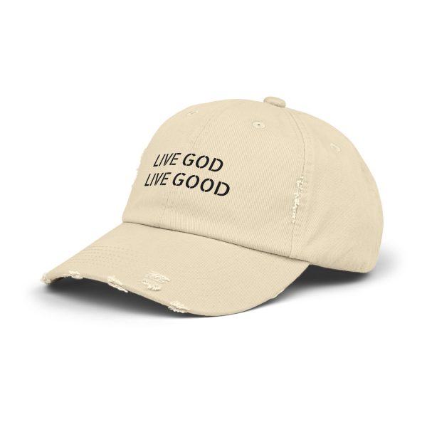 A Hat Distressed LIVE GOD LIVE GOOD TM - Image 6