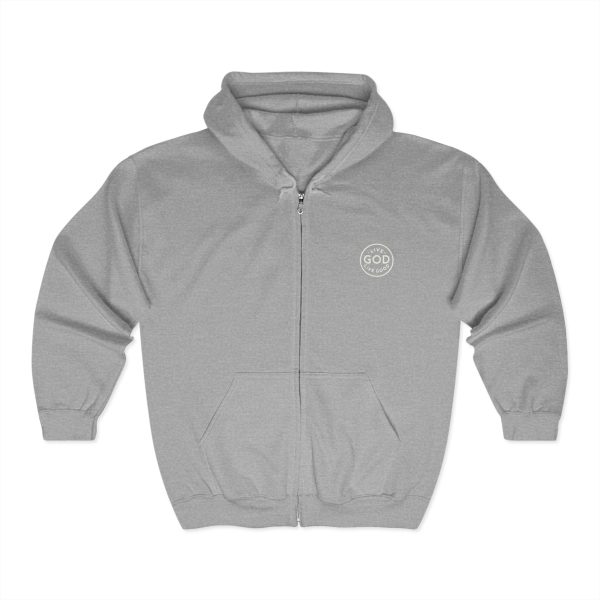Unisex Blend Heavy Full Zip Hooded Sweatshirt LIVE GOD LIVE GOOD TM - Image 5