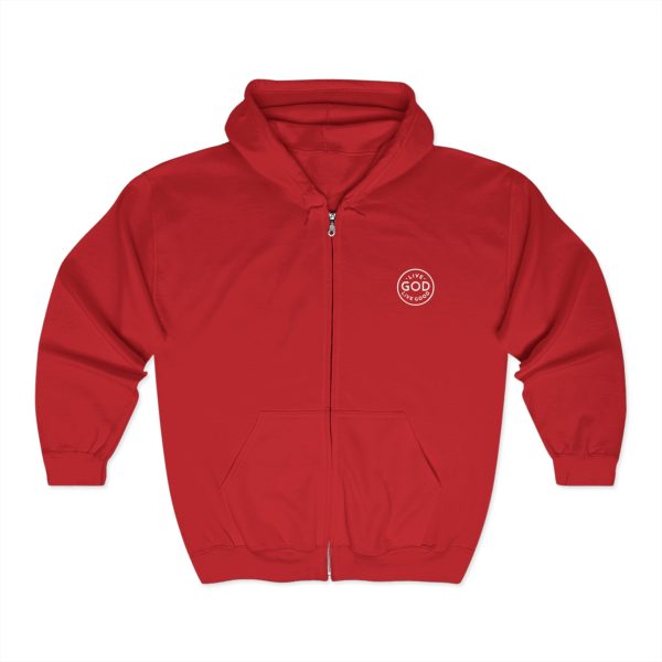 Unisex Blend Heavy Full Zip Hooded Sweatshirt LIVE GOD LIVE GOOD TM - Image 21