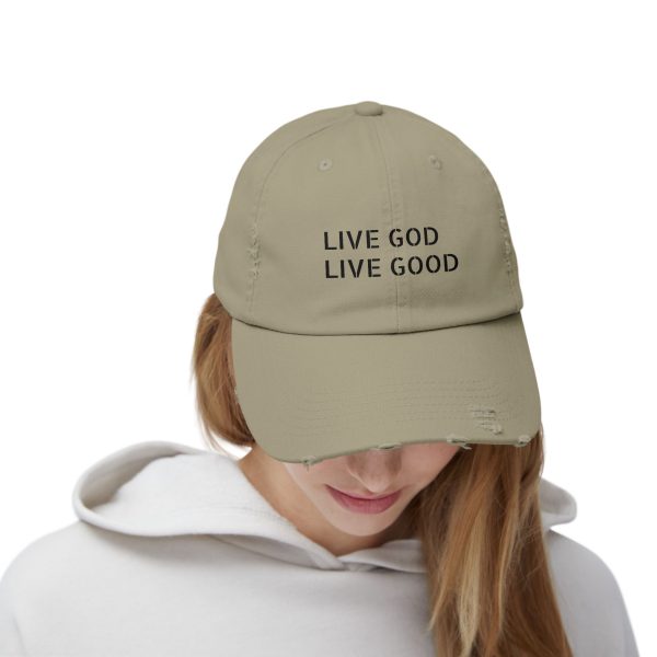 A Hat Distressed LIVE GOD LIVE GOOD TM - Image 4