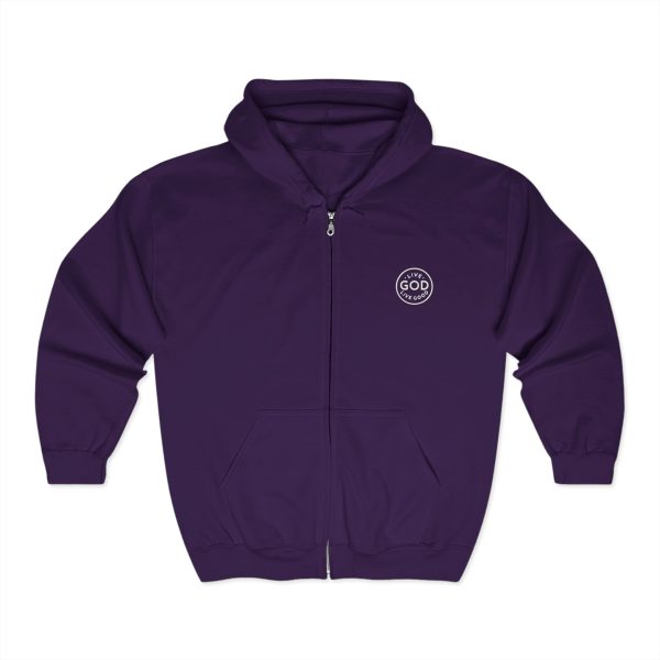 Unisex Blend Heavy Full Zip Hooded Sweatshirt LIVE GOD LIVE GOOD TM - Image 19