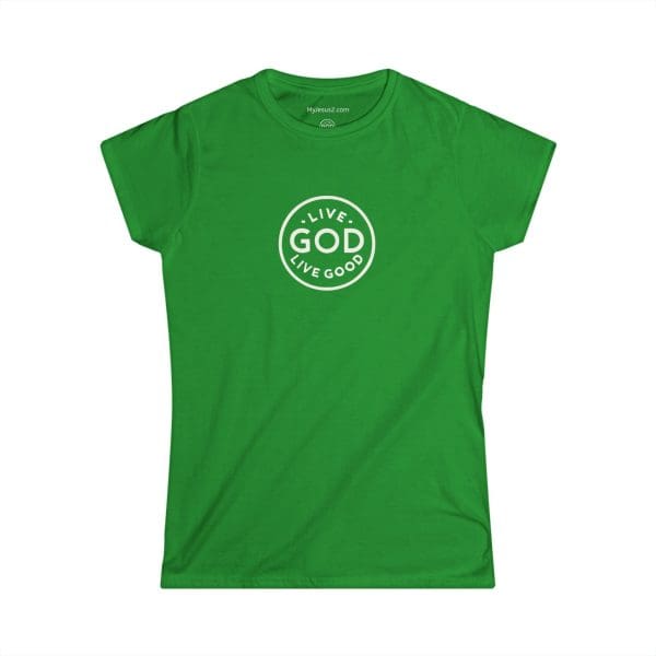 A Women's Softstyle Tee LIVE GOD LIVE GOOD w/ White Letters TM - Image 10
