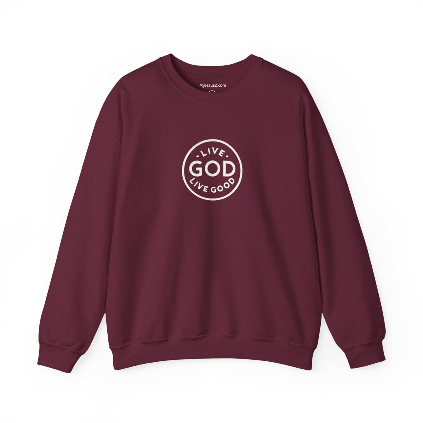 Unisex Heavy Blend Crewneck Sweatshirt LIVE GOD LIVE GOOD TM - Image 9