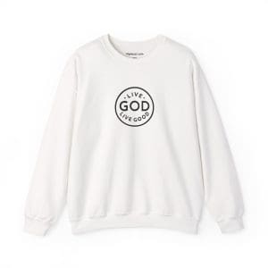 Unisex Heavy Blend Crewneck Sweatshirt LIVE GOD LIVE GOOD TM