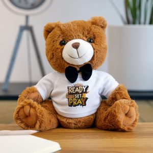 A Teddy Bear with T-Shirt READY SET PRAY TM