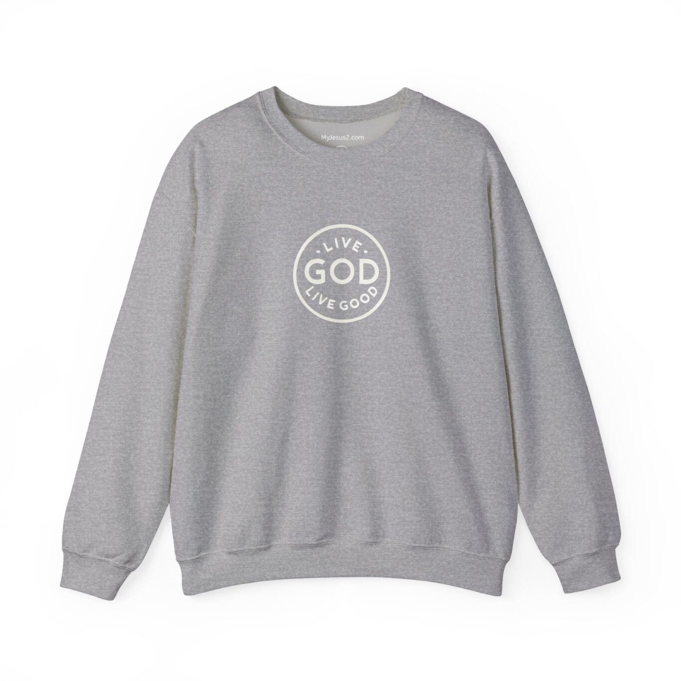 Unisex Heavy Blend Crewneck Sweatshirt LIVE GOD LIVE GOOD TM - Image 5