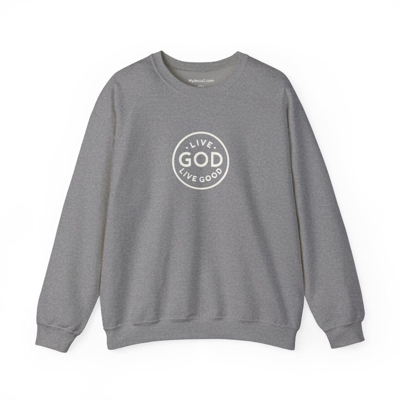 Unisex Heavy Blend Crewneck Sweatshirt LIVE GOD LIVE GOOD TM - Image 17