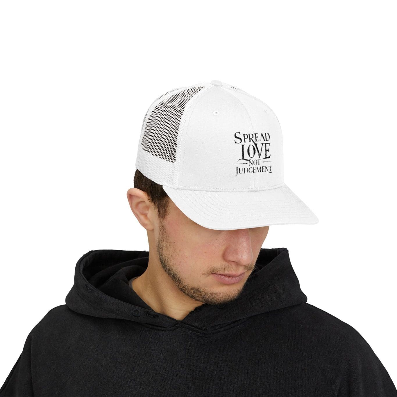 A Snapback Trucker Cap Spread Love Not Judgement TM - Image 6