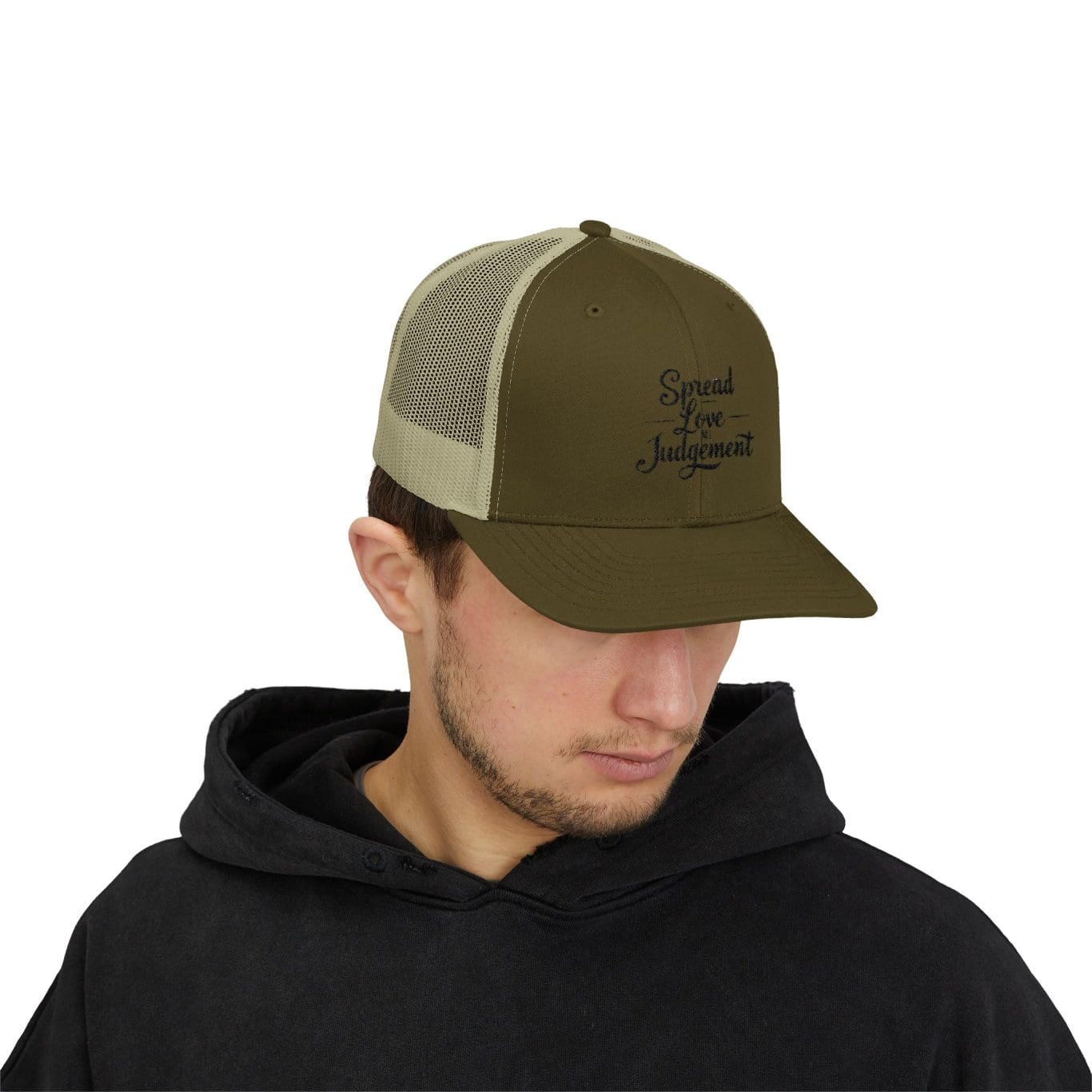 A Snapback Trucker Cap Spread Love Not Judgement TM - Image 39