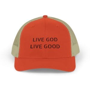 A Snapback Trucker Cap LIVE GOD LIVE GOOD TM