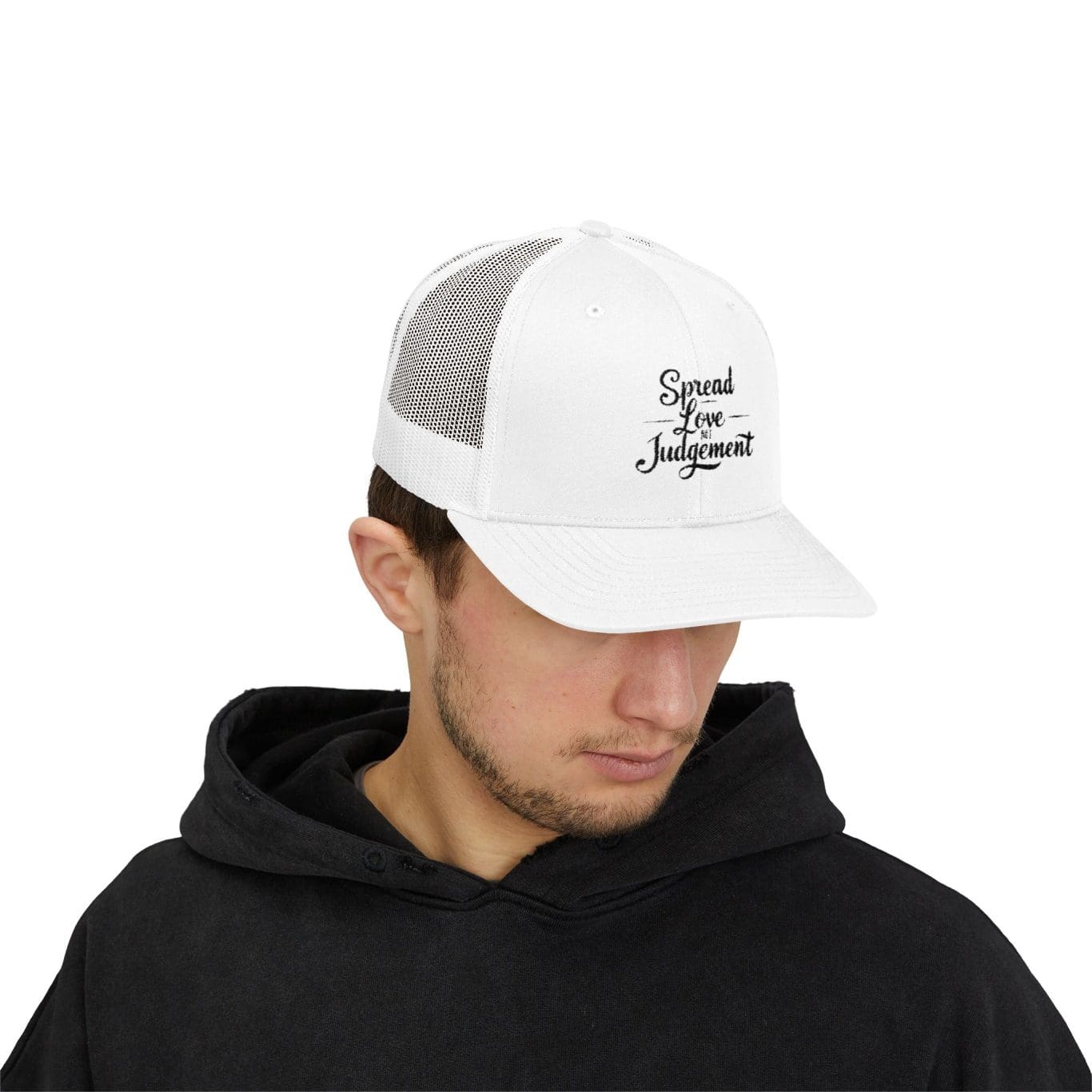 A Snapback Trucker Cap Spread Love Not Judgement TM - Image 6