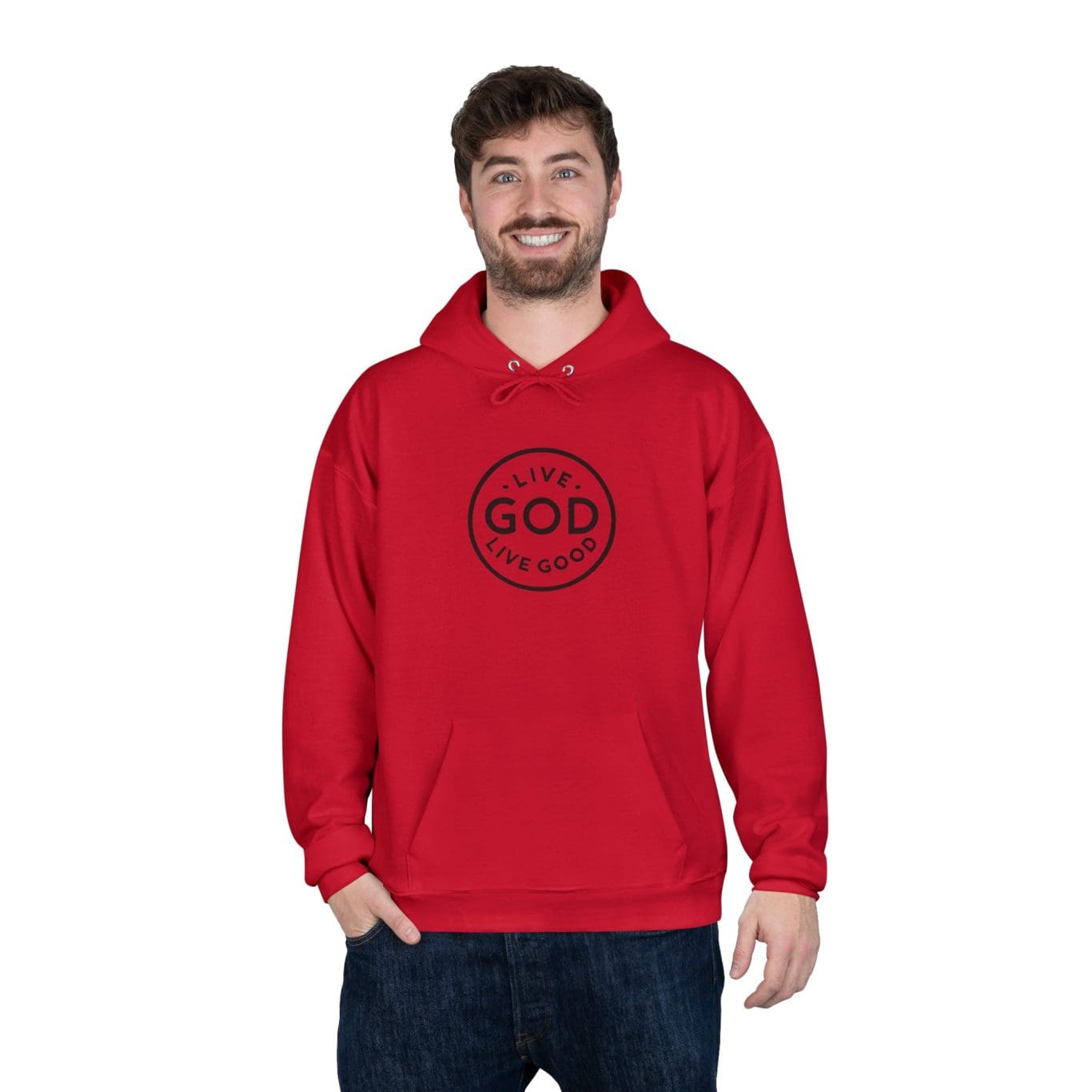 Unisex EcoSmart Pullover Hoodie Sweatshirt LIVE GOD LIVE GOOD TM - Image 39