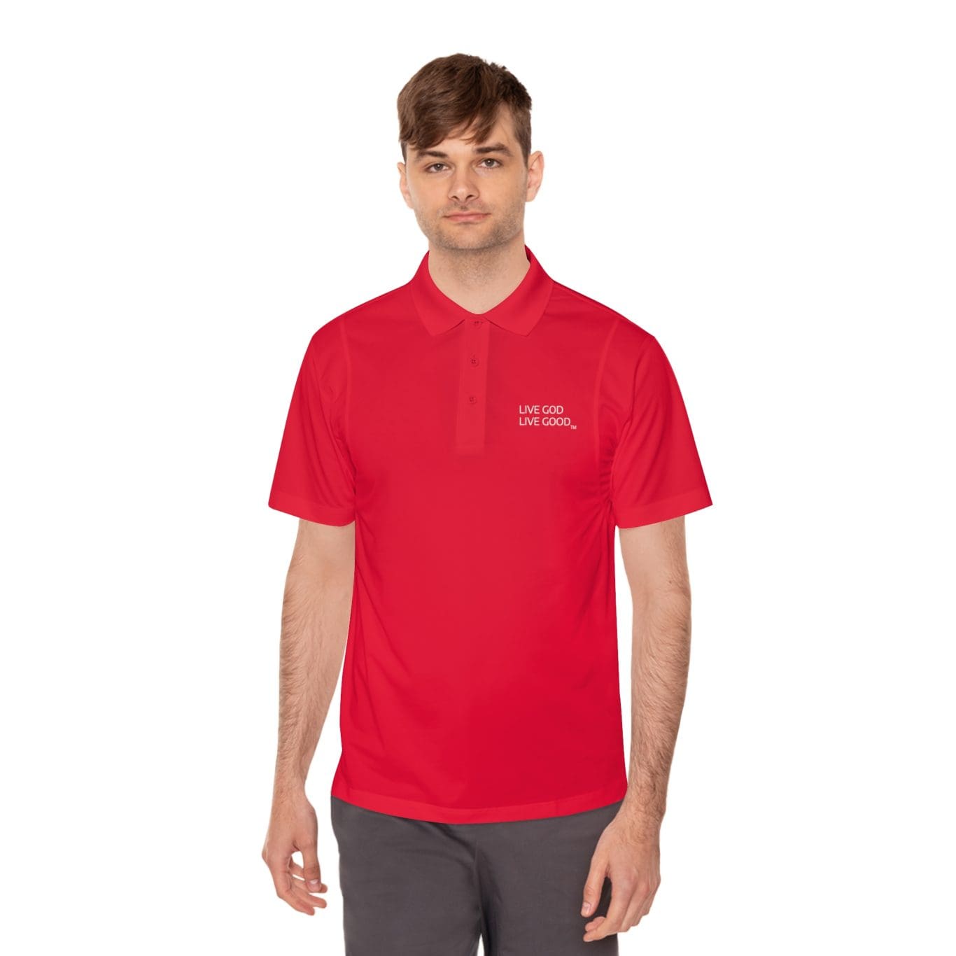 Men's Sport Polo Shirt LIVE GOD LIVE GOOD TM - Image 24